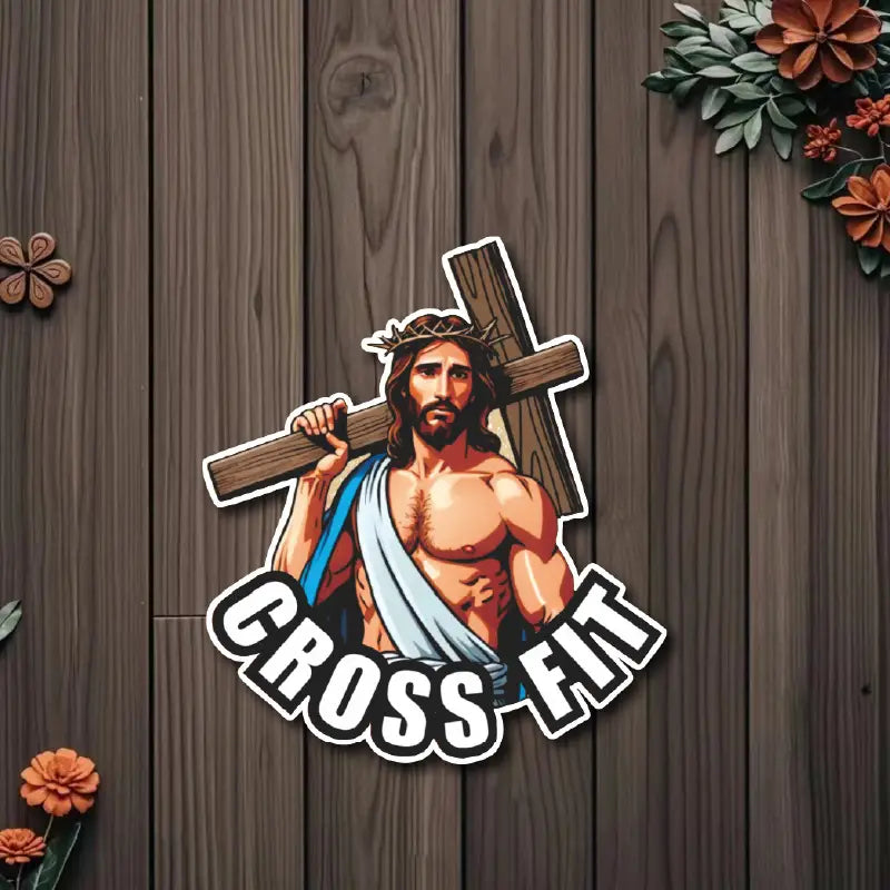 Jesus Carrying Cross - Jesus Sticker