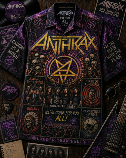 Anthrax Band Hawaiian Shirt - Vintage Music Rock Fan Gift