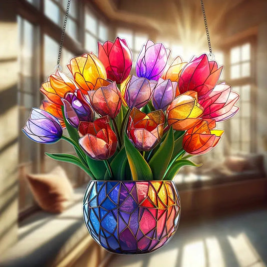 Tulips Flower Acrylic Window Hangings