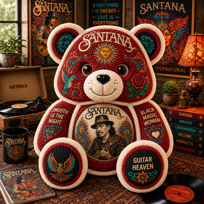 Santana Guitar Heaven Custom Shaped Pillow – Classic Rock Music Fan Gift