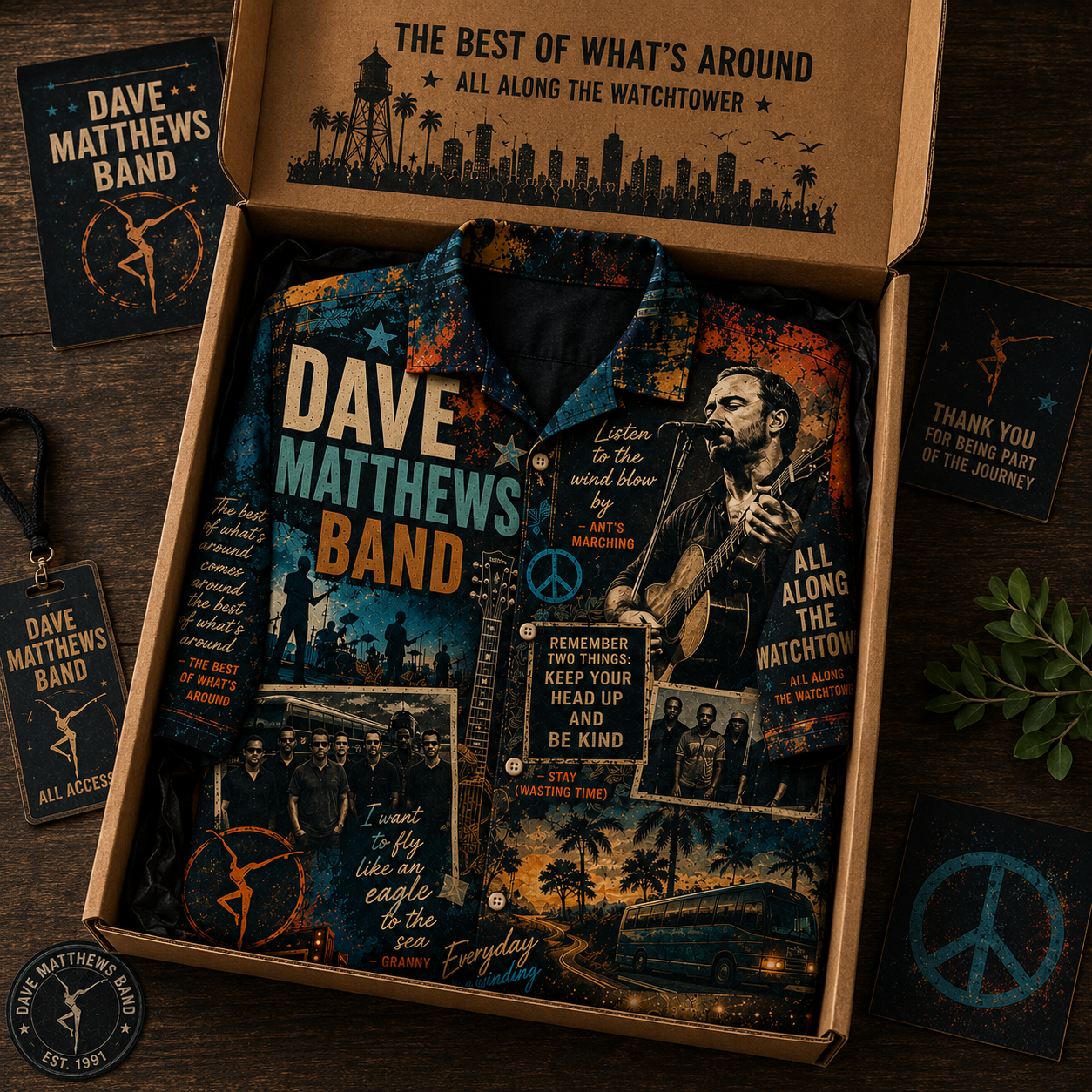 Dave Matthews Band Hawaiian Shirt - Vintage Music Fan Gift 2