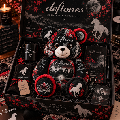 Deftones Bear Custom Shaped Pillow – White Pony Alternative Metal Music Fan Gift