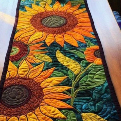 Beautiful Sunflower Quilted Table Runner