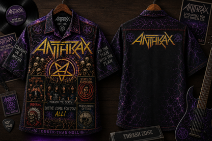Anthrax Band Hawaiian Shirt - Vintage Music Rock Fan Gift