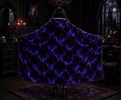 Purple Bat Blanket Hoodie – The Perfect Gift for Gothic Souls