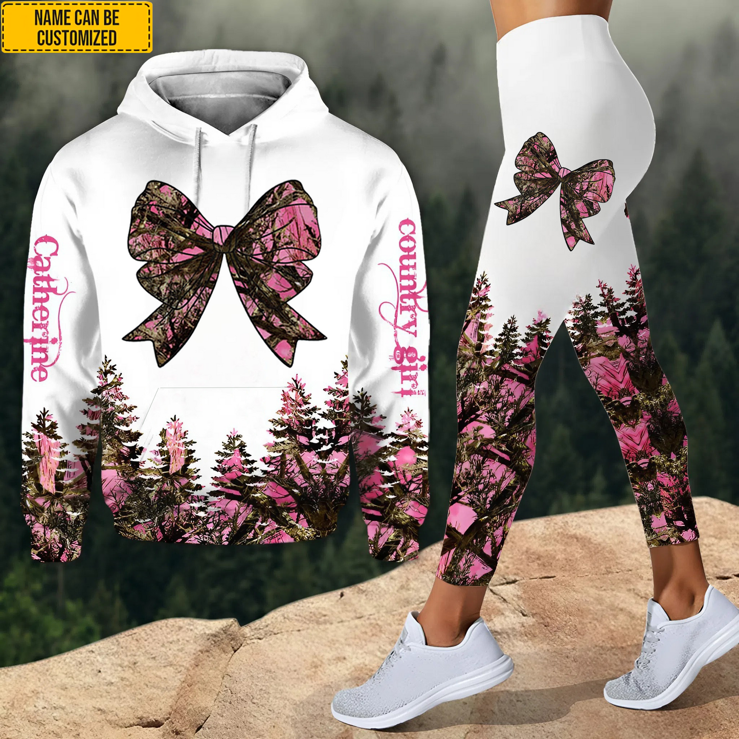 Country Girl – Personalized Bow Hoodie and Leggings