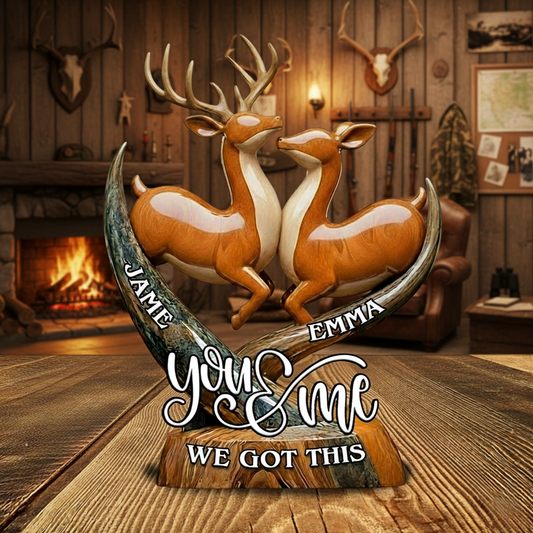 You & Me We Got This - Personalized Hunting Couple Acrylic Plaque