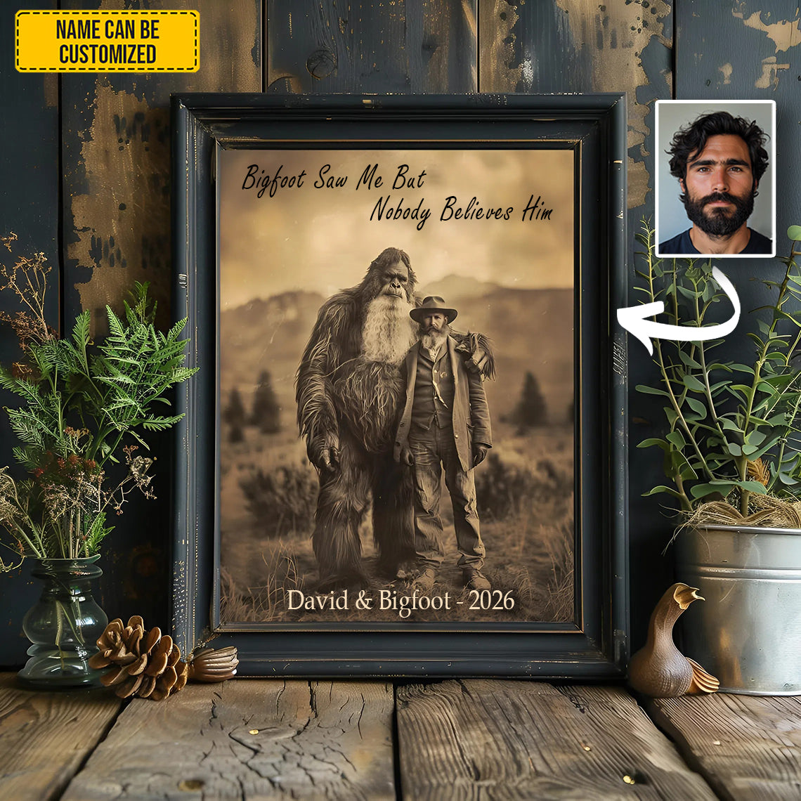 Bigfoot Saw Me But Nobody Believes Him - Personalized Poster Canvas