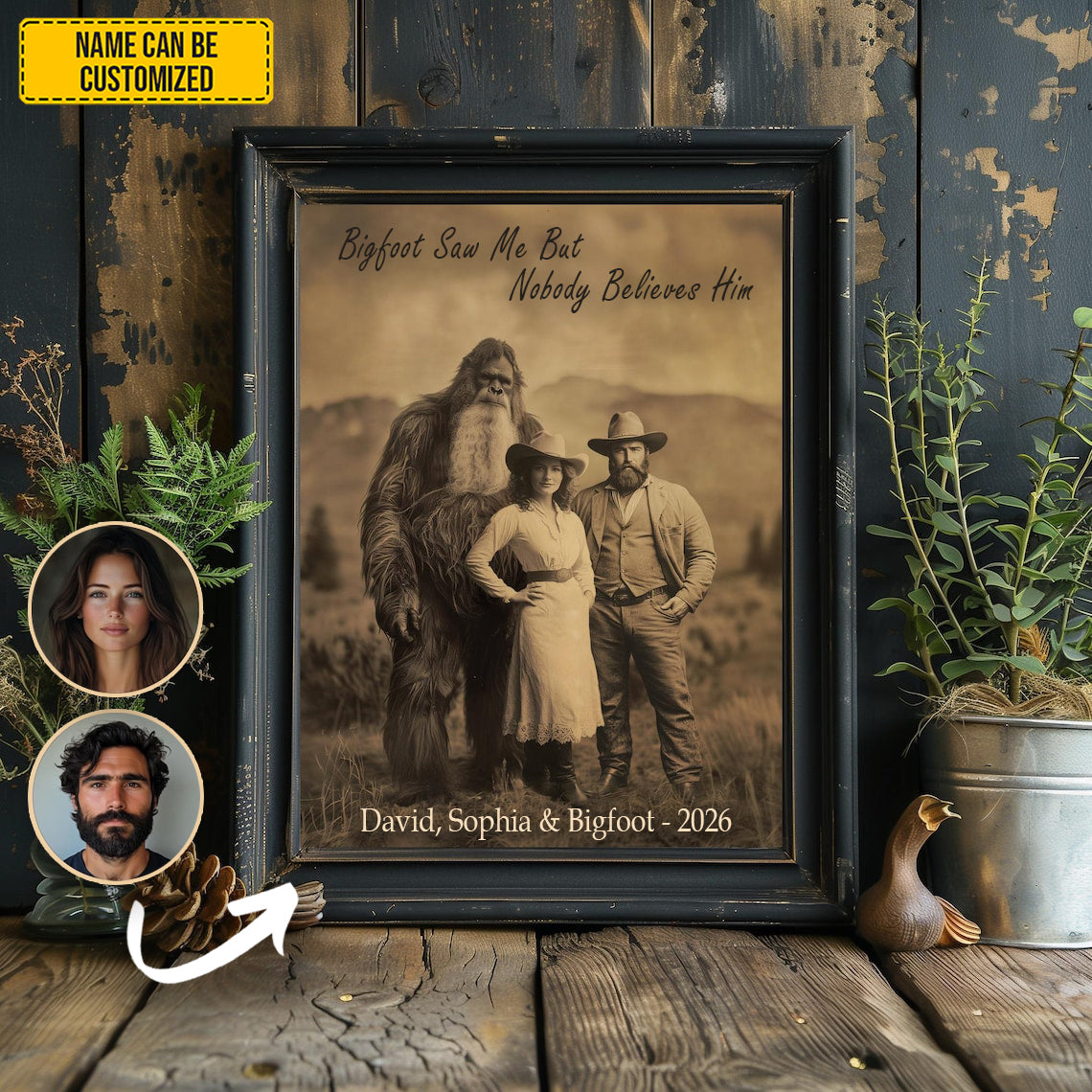 Bigfoot Saw Me But Nobody Believes Him - Personalized Poster Canvas