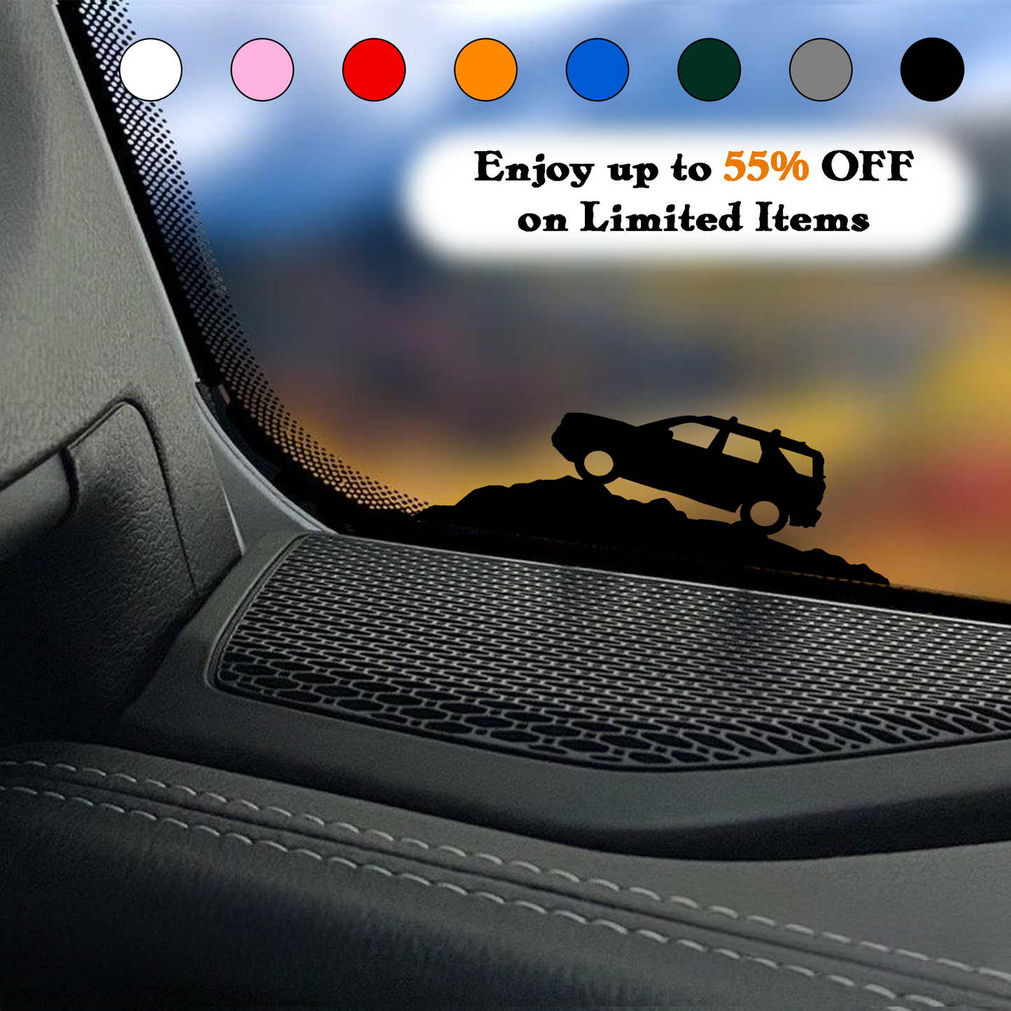 Windshield on Hill Sticker