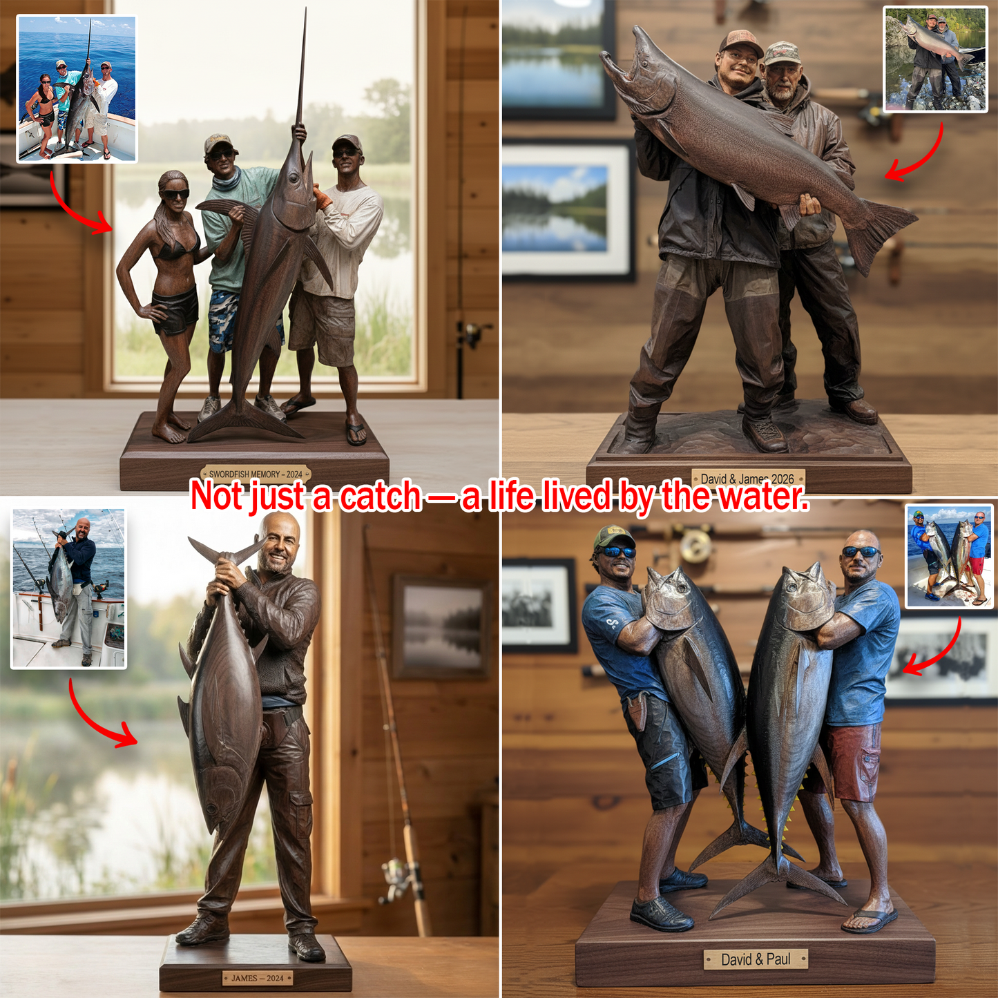 Fishing Is Life – Personalized Photo Acrylic Plaque