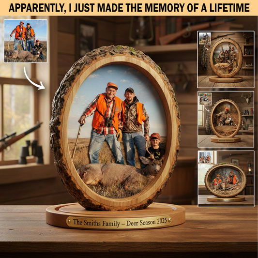 Legacy in the Wild – Personalized Hunting Photo Acrylic Plaque