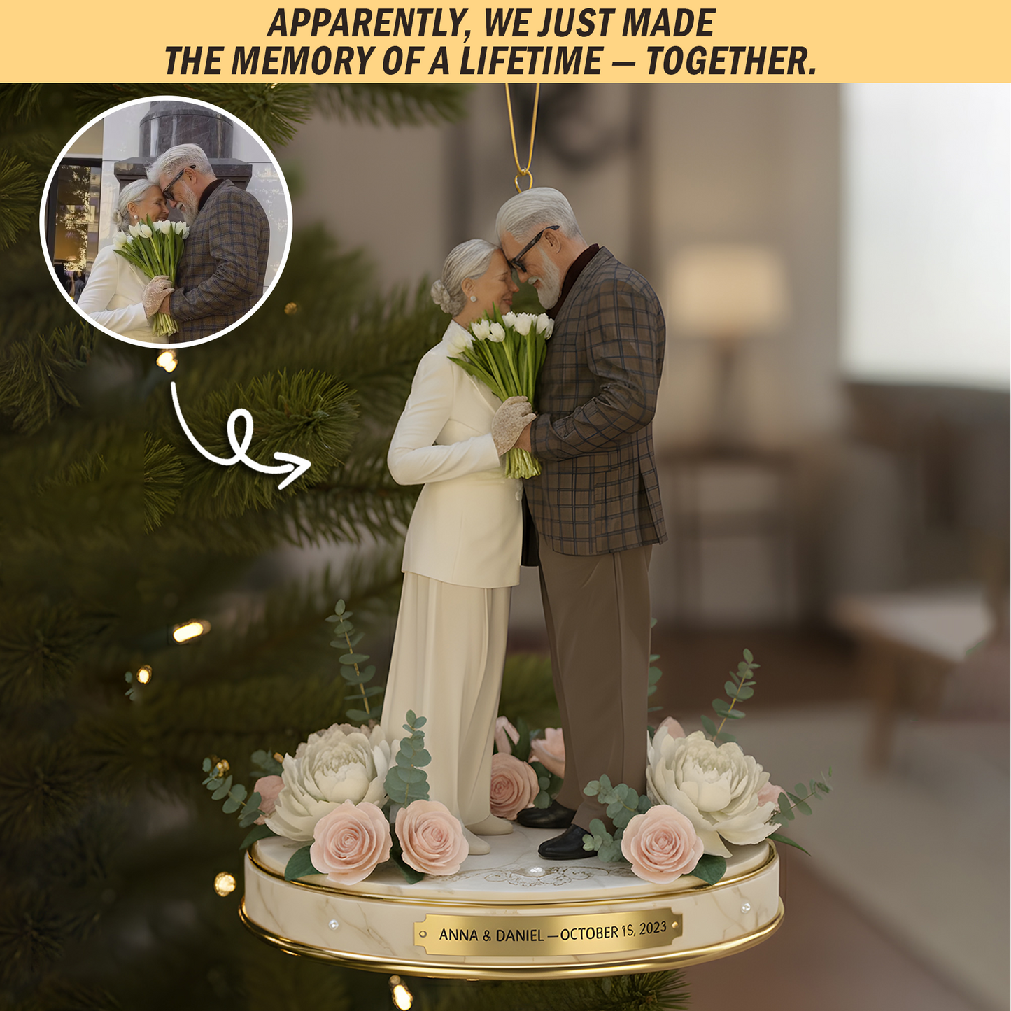 Couple Moments – Personalized Christmas Ornament