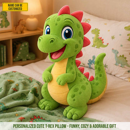 Personalized T-Rex Dinosaur Pillow