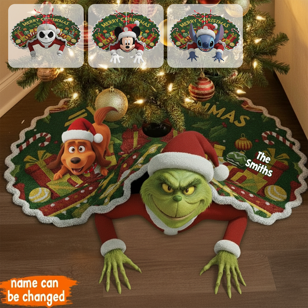 Merry Christmas – Personalized Peekaboo Christmas Tree Skirt