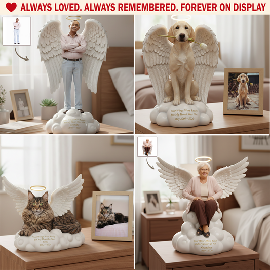Angel Wings Memorial – Personalized Custom Shaped Acrylic Plaque