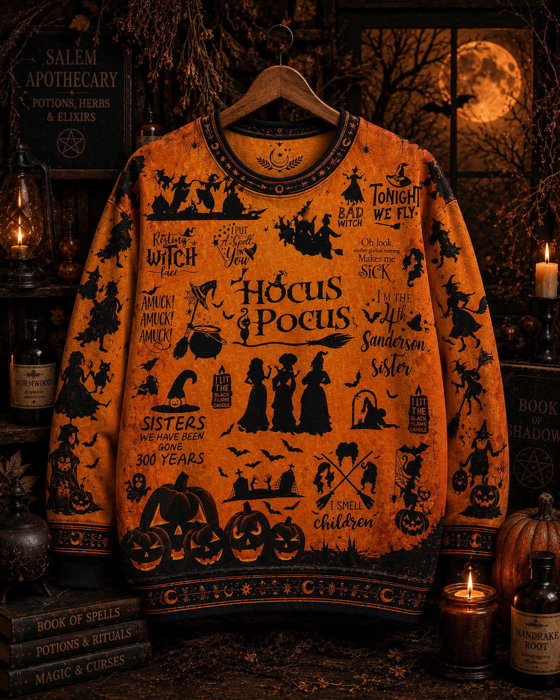Hocus Pocus Funny Witch All Over Print - Witchy Halloween Shirt
