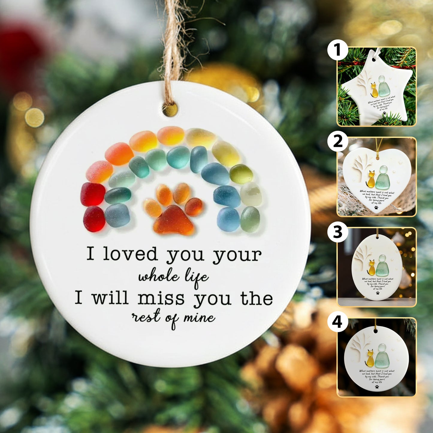 I Loved You Your Whole Life - Dog Lover's Christmas Ceramic Ornament
