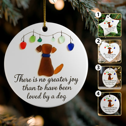 Dog Lover's Christmas Ceramic Ornament