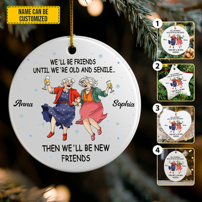 Personalized Best Friend Ceramic Ornament