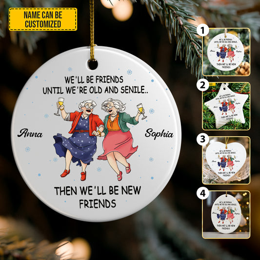 Personalized Best Friend Ceramic Ornament