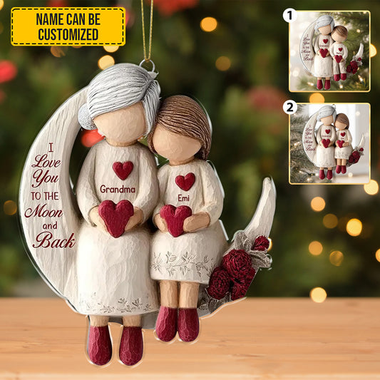 Grandma & Grandchild Moon Love Acrylic Ornament