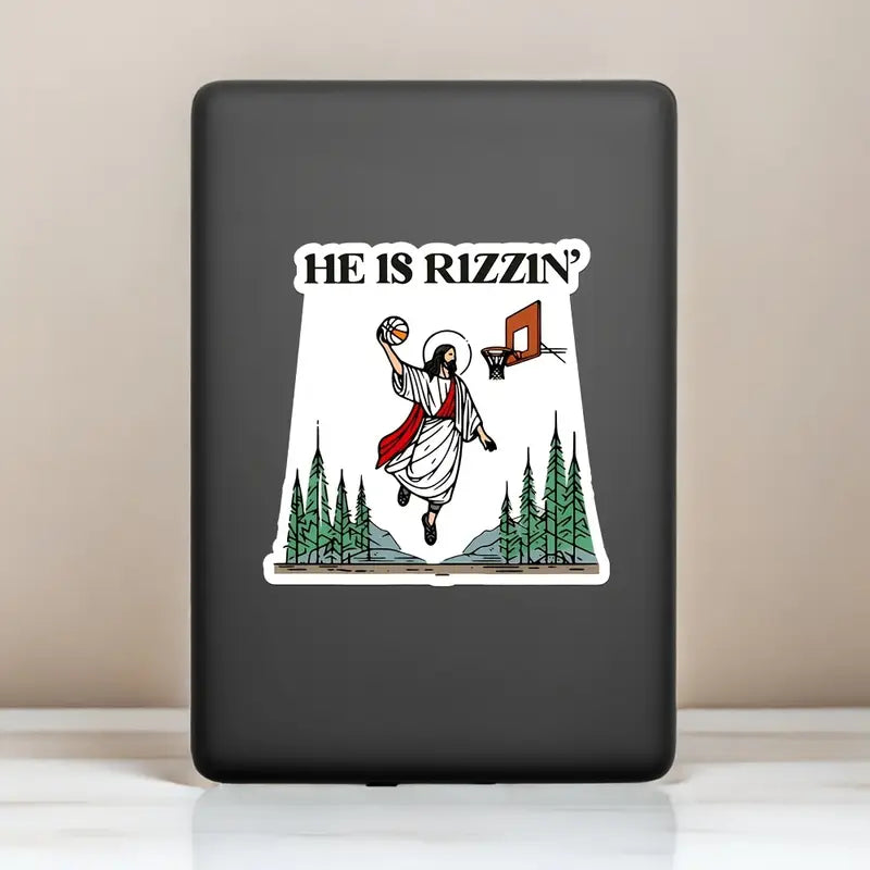 He Is Rizzin' - Jesus Sticker