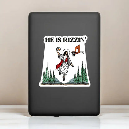 He Is Rizzin' - Jesus Sticker