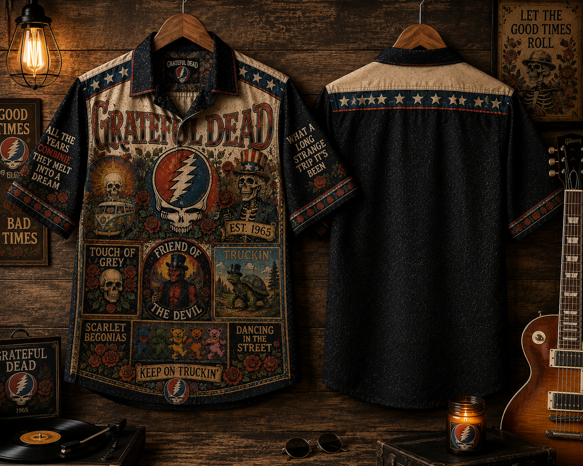 Grateful Dead Hawaiian Shirt - Vintage Music Fan Gift