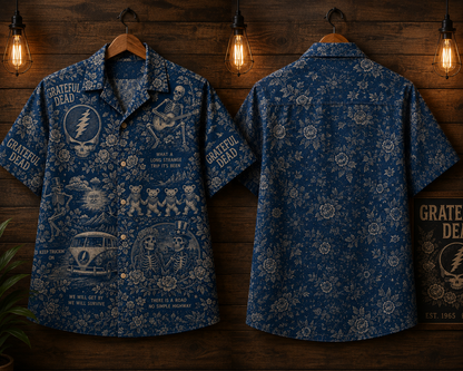 Grateful Dead Hawaiian Shirt - Vintage Music Fan Gift