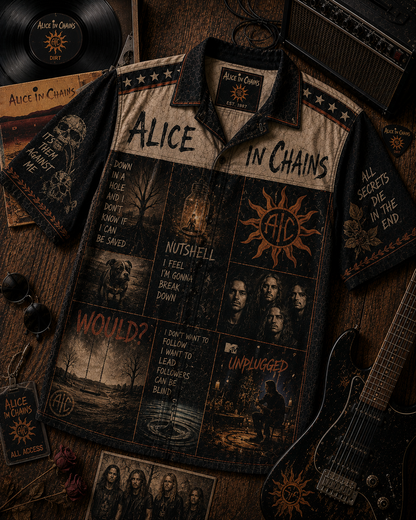 Alice In Chains Hawaiian Shirt - Vintage Music Fan Gift
