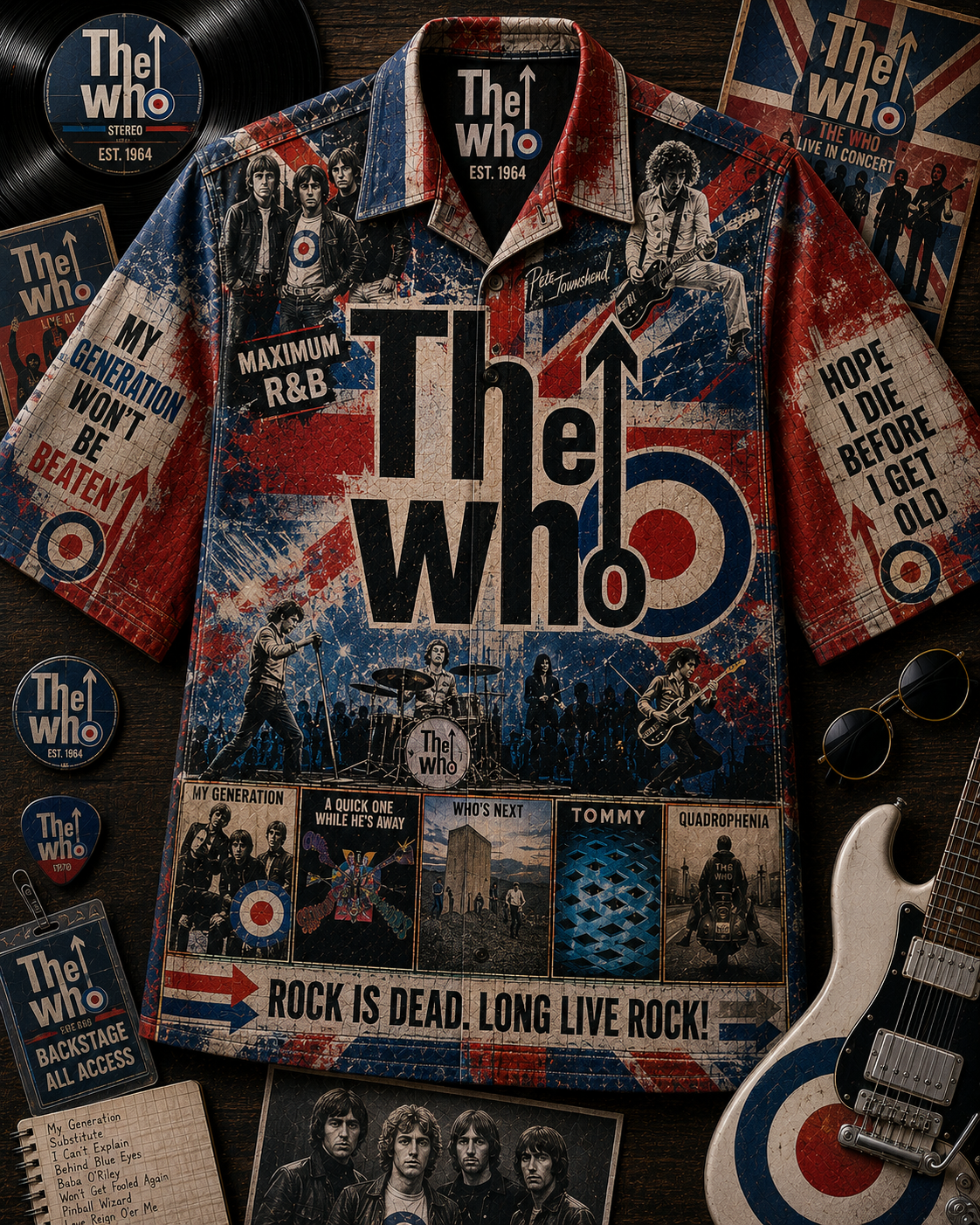 The Who Band Hawaiian Shirt - Vintage Music Rock Fan Gift 2