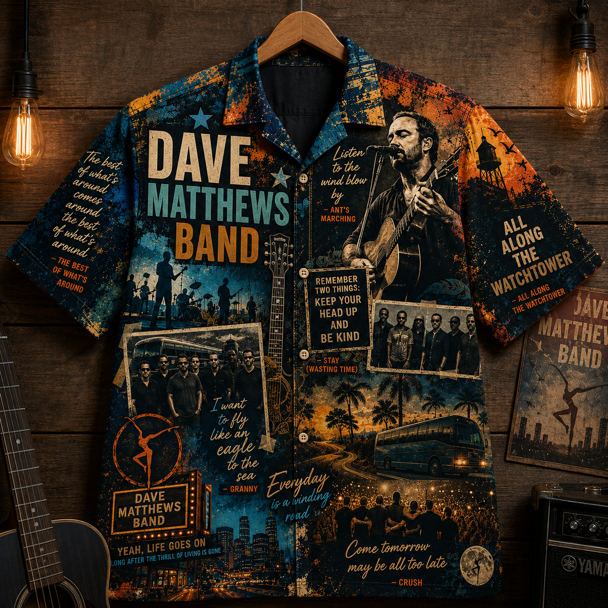 Dave Matthews Band Hawaiian Shirt - Vintage Music Fan Gift 2
