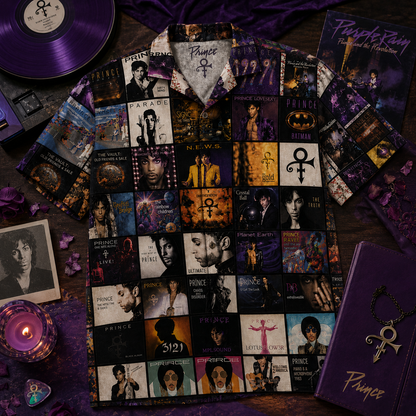 Prince Album Collection Hawaiian Shirt - Vintage Music Fan Gift