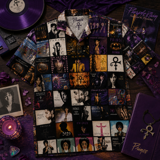 Prince Album Collection Hawaiian Shirt - Vintage Music Fan Gift