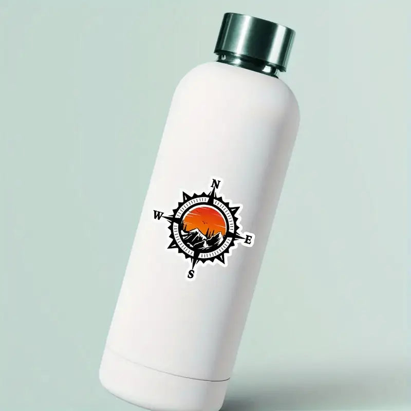 Compass Adventure Sunset Sticker