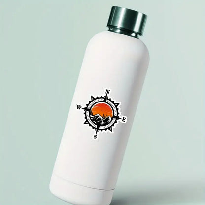 Compass Adventure Sunset Sticker