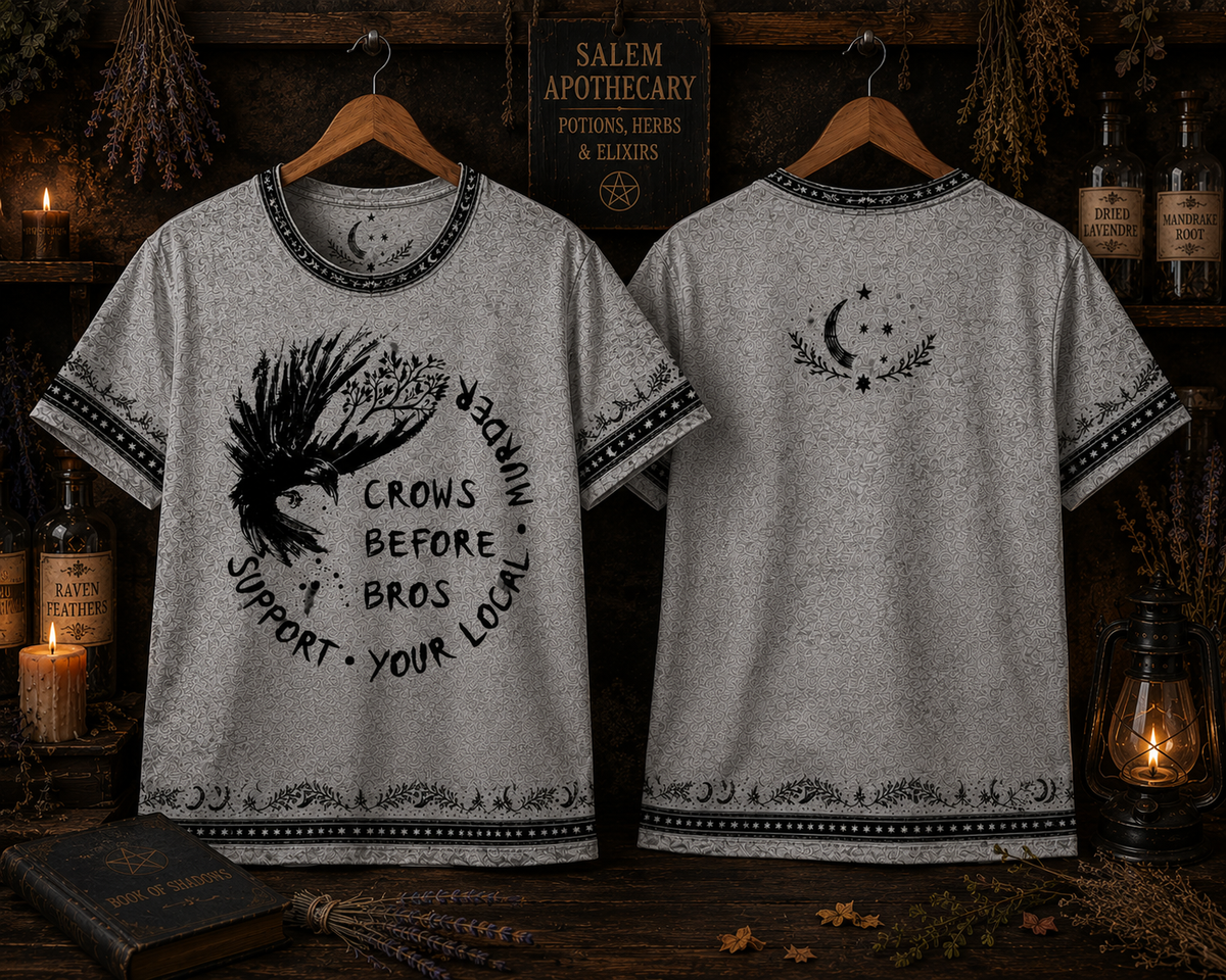 Funny Crows Before Bros – Support Your Local Murder” V-Neck Shirt