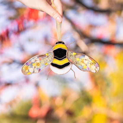 Bumble Bee Stained Glass Window Hangings