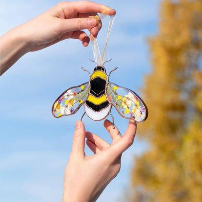 Bumble Bee Stained Glass Window Hangings