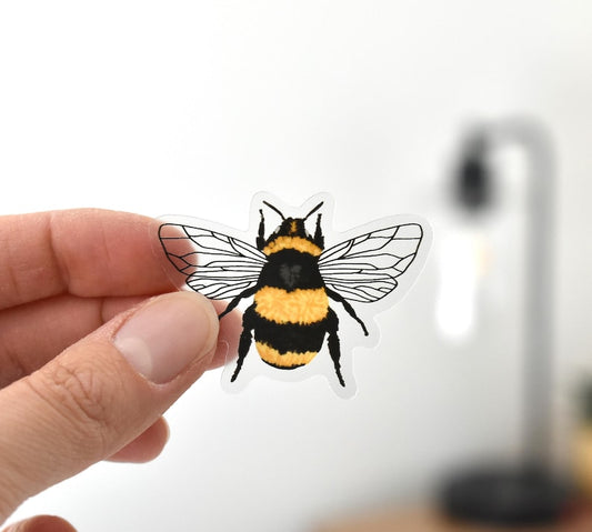 Clear Bee sticker Cute honey bee sticker Decal