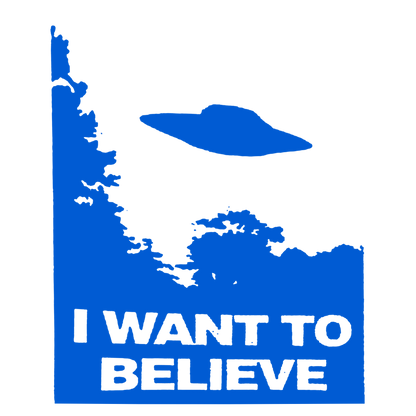 I Want to Believe – UFO Sticker
