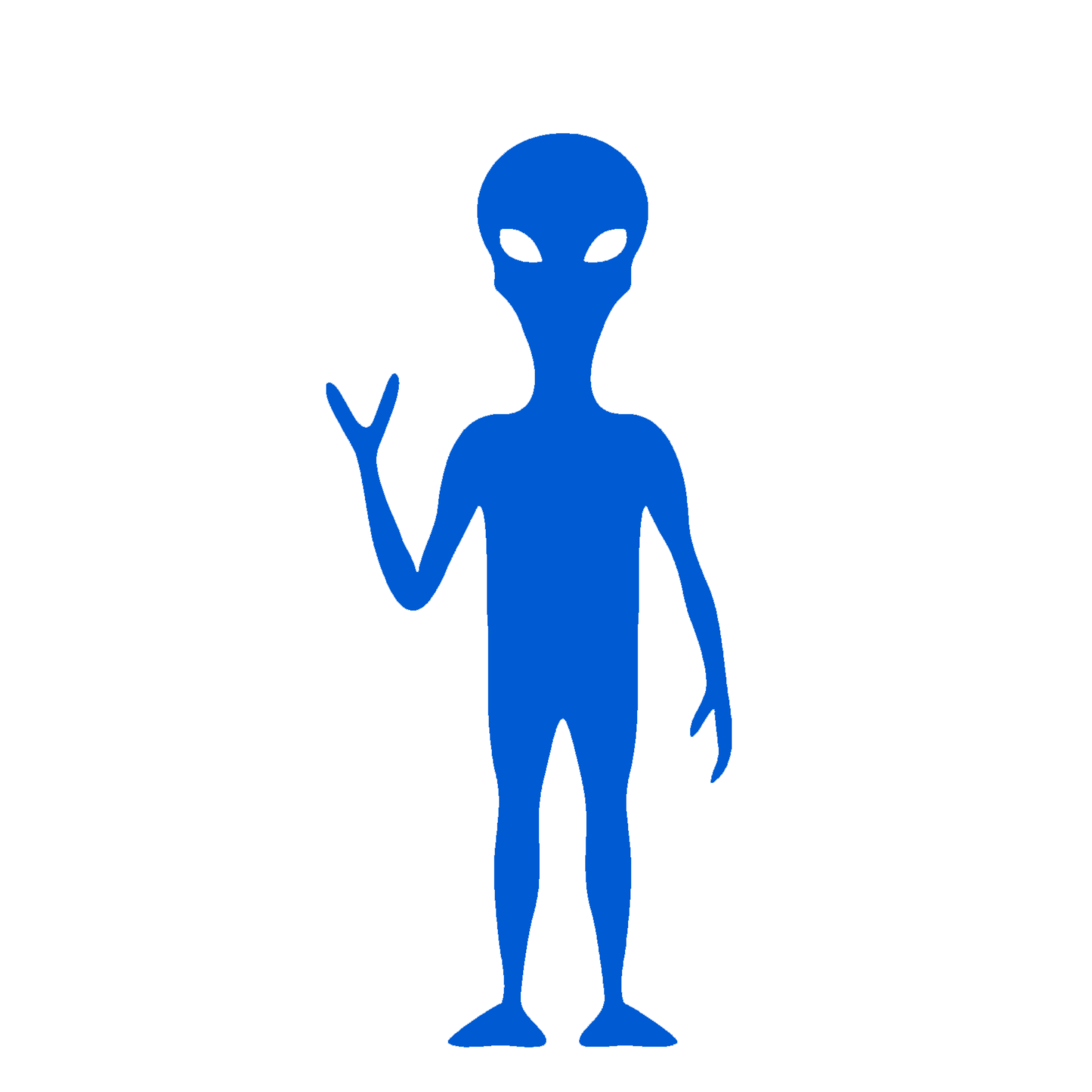 Alien Middle Finger Sticker