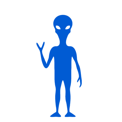 Alien Middle Finger Sticker
