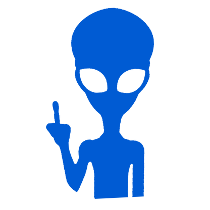 Alien Says No – UFO Vinyl Sticker