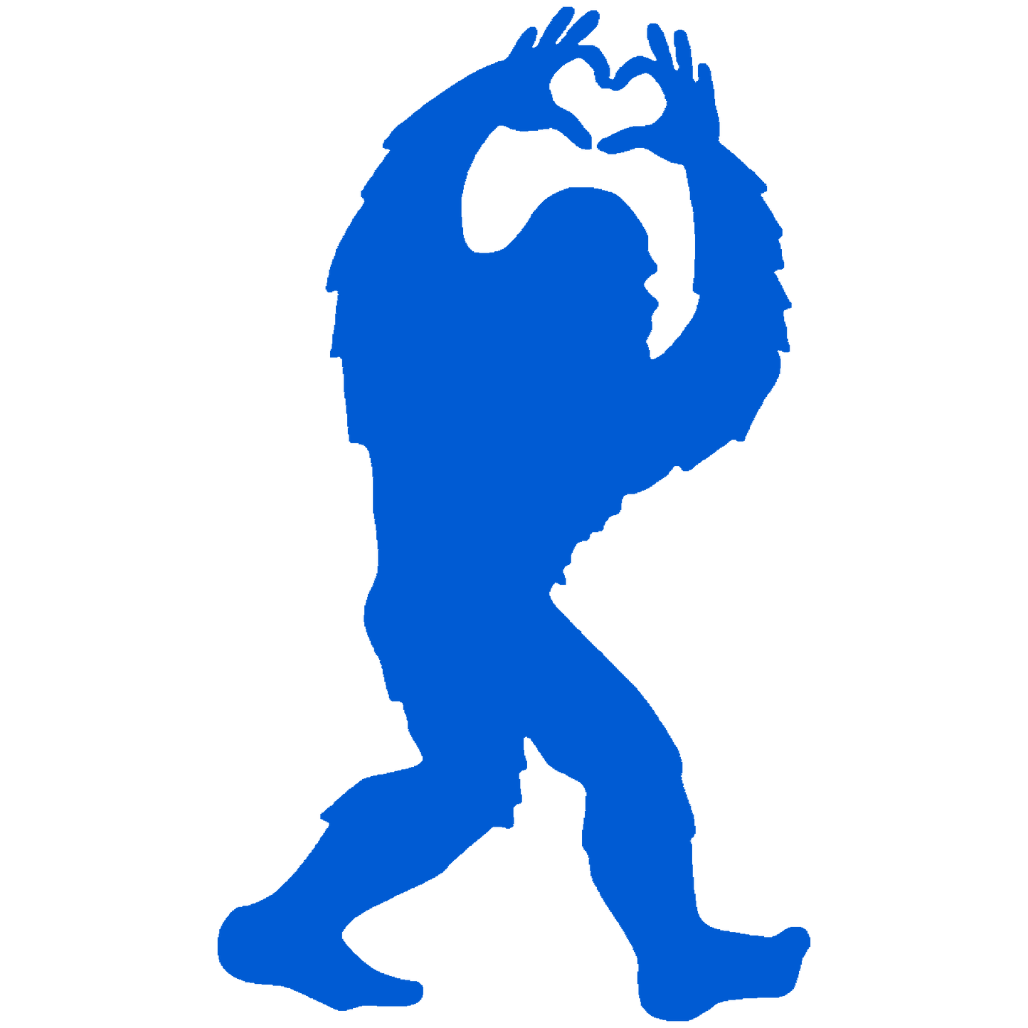 Heart Hands Bigfoot Vinyl Stickers
