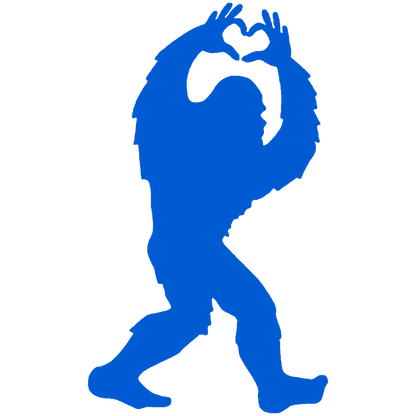 Heart Hands Bigfoot Vinyl Stickers