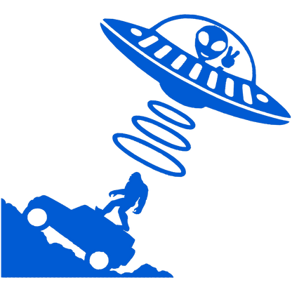 Bigfoot And Alien Sticker