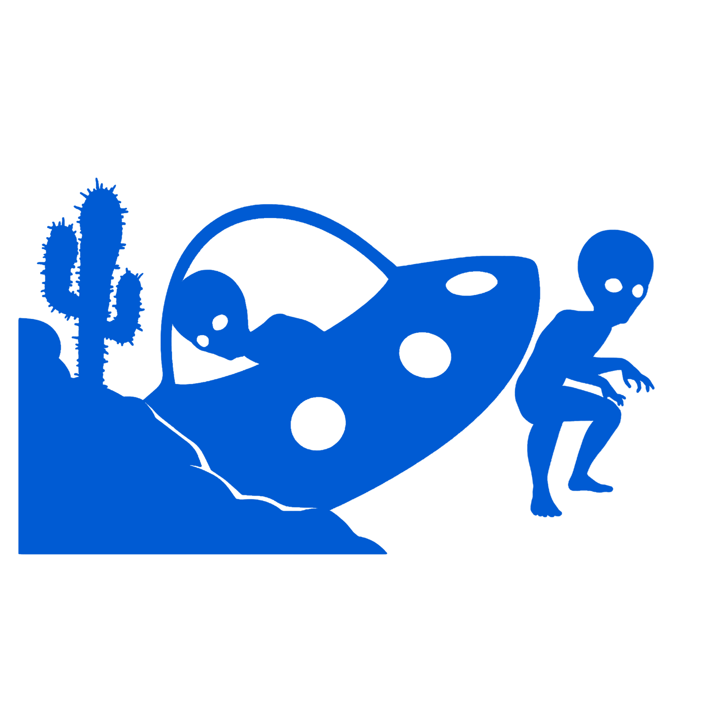 UFO & Alien Visitor Sticker