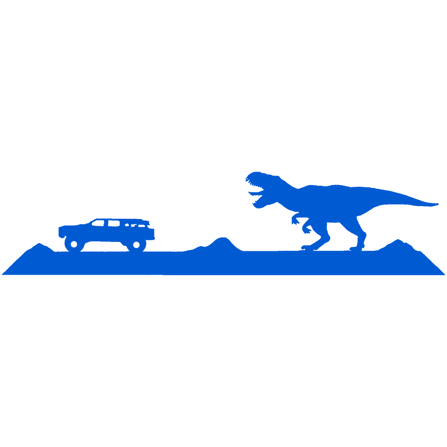 Jurassic Car Chase Sticker